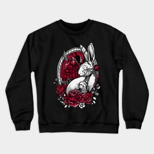 Mechanical Rabbit Tattoo Design Crewneck Sweatshirt